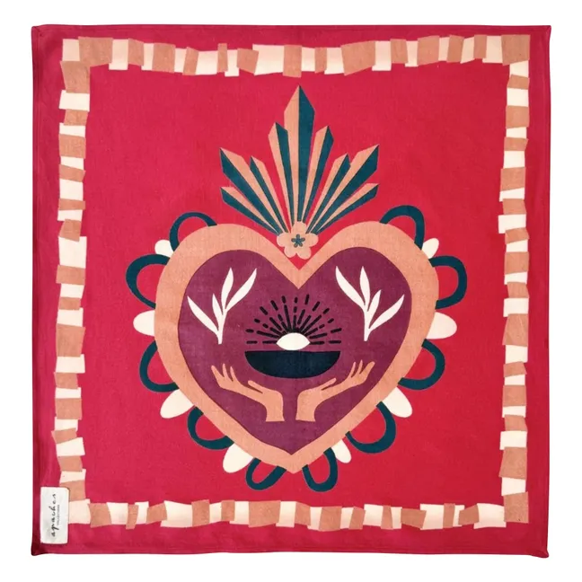 Manika small scarf | Fuchsia