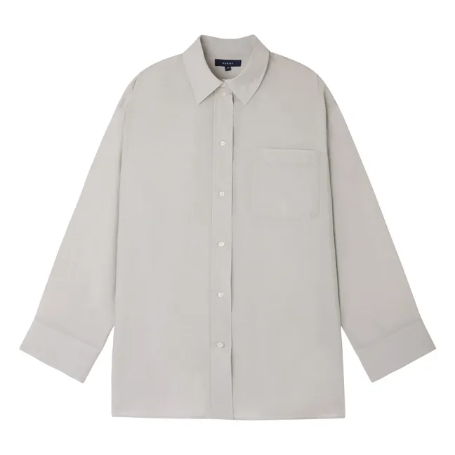 Camisa de algodón Francesca | Gris Claro