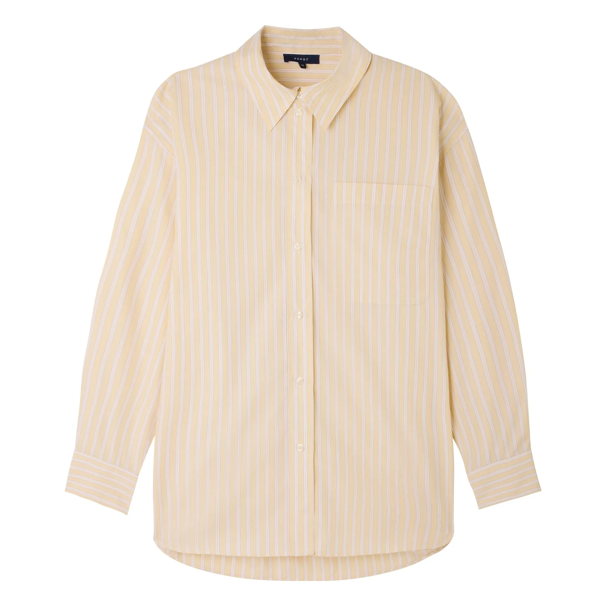 Soeur Pale Yellow Carlotta Cotton Shirt