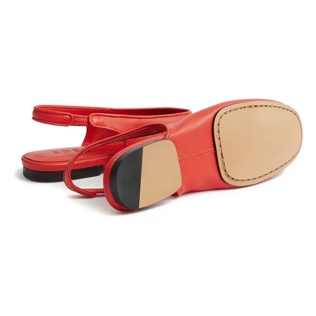 Emmett Leder Ballerinas | Rot
