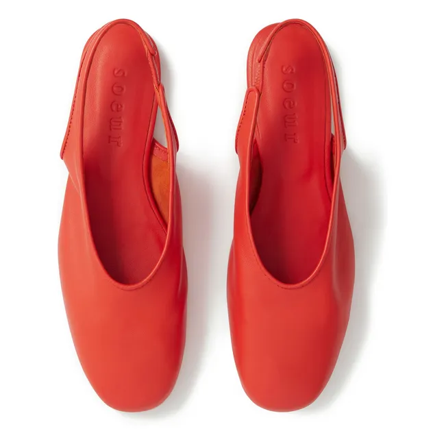 Emmett Leder Ballerinas | Rot