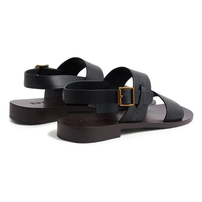 Douglas Leather Sandals | Black