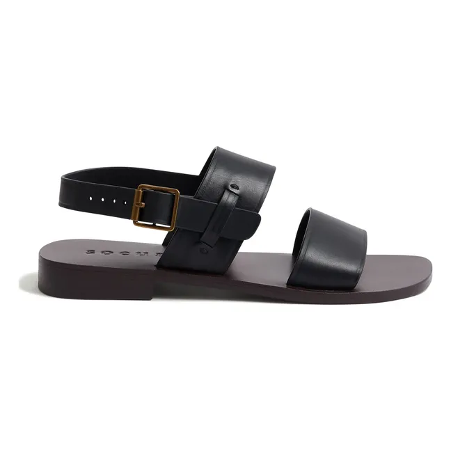 Douglas Leather Sandals | Black