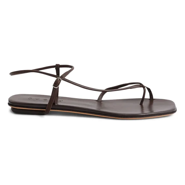 Rosalie Leder Sandalen | Braun