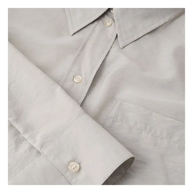 Camisa de algodón Francesca | Gris Claro