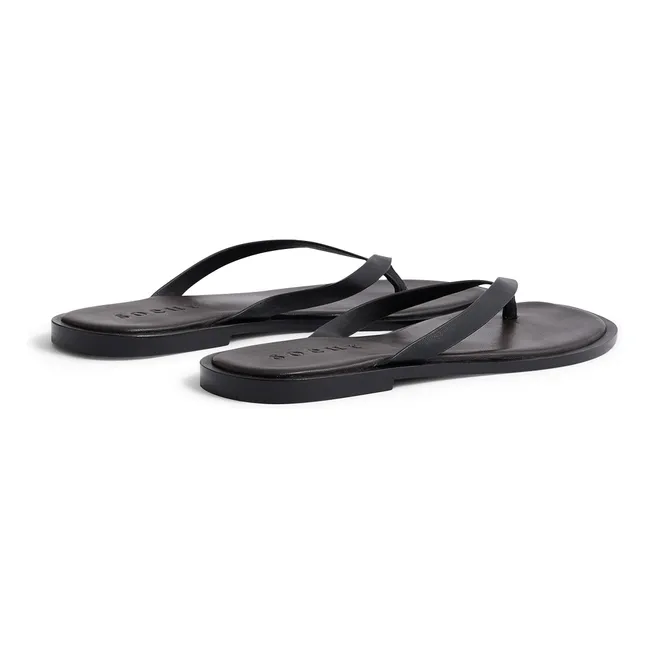 Haiku Leather Sandals | Black