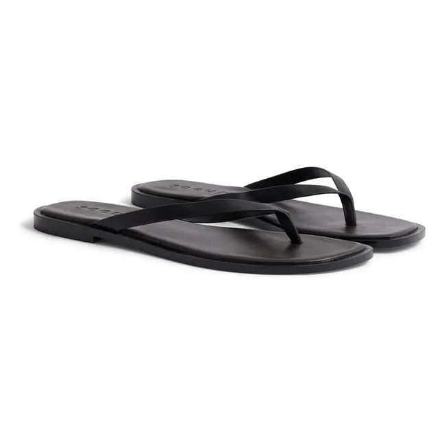 Haiku Leather Sandals | Black