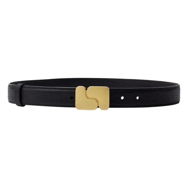 Ninon Leather Belt | Black