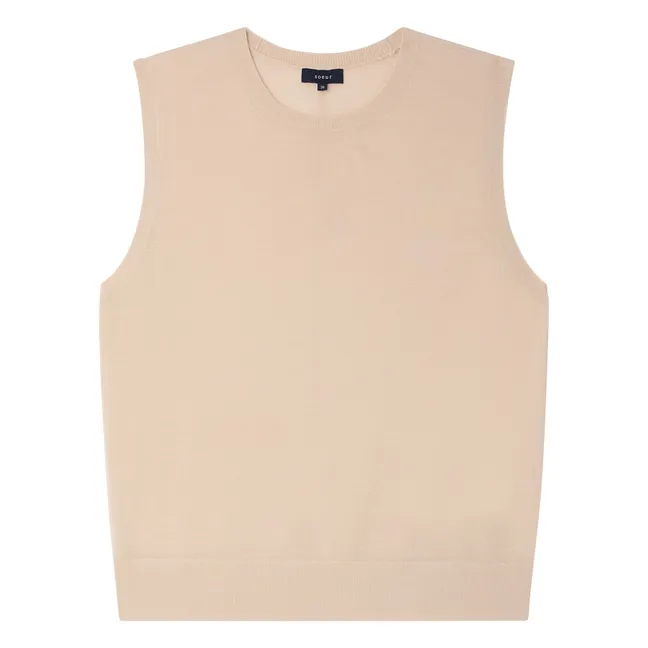 Fergie Sleeveless Sweater | Powder pink