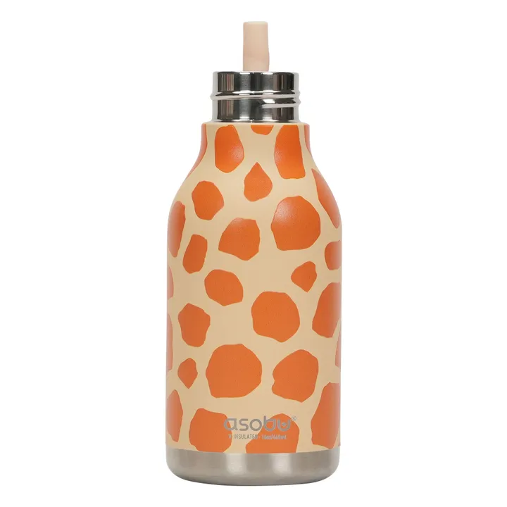 Gourde en inox Girafe | Orange- Image produit n°4