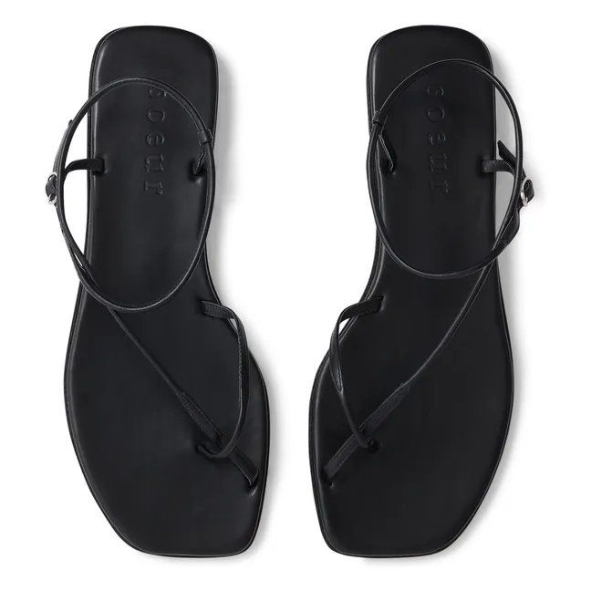 Rosalie Sandalias de piel | Negro