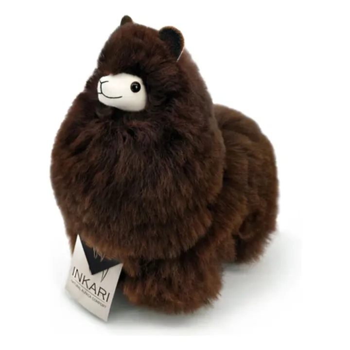 Peluche Lama en alpaga | Chocolat- Image produit n°0