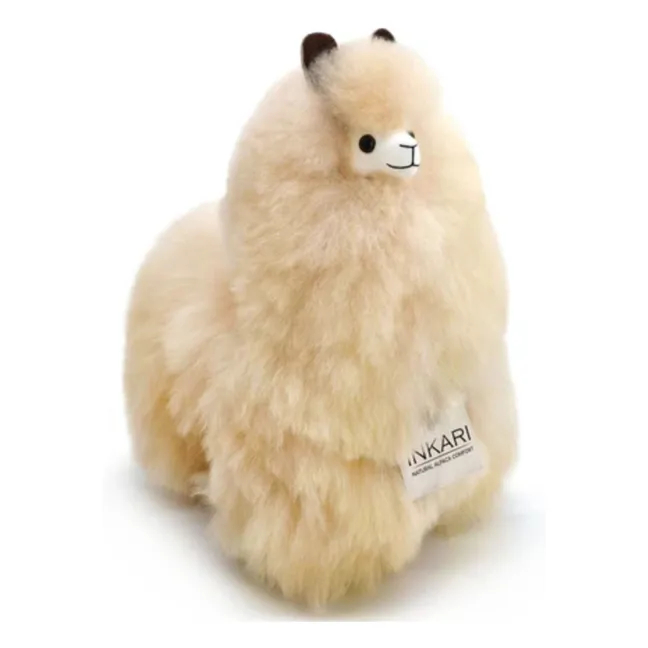 Peluche Lama en alpaga | Ecru