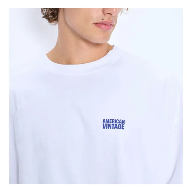 Camiseta de manga larga de algodón Gixy | Blanco