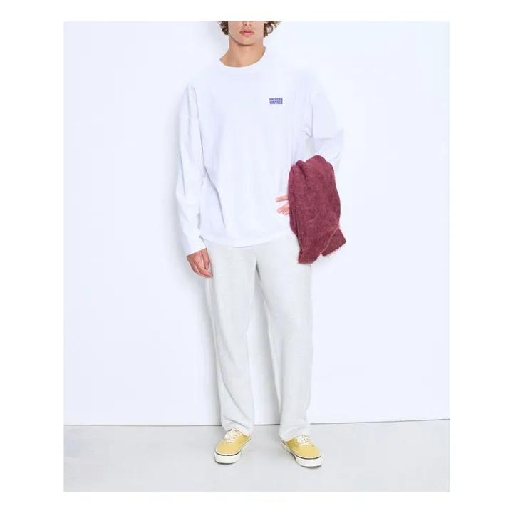 Gixy Cotton Long Sleeve T-Shirt | White- Product image n°2