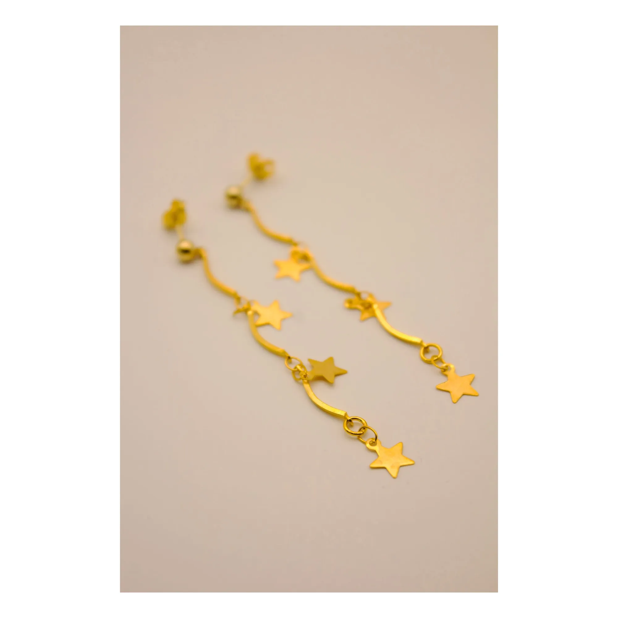 Adorabili Gold Asymmetrical Star Earrings