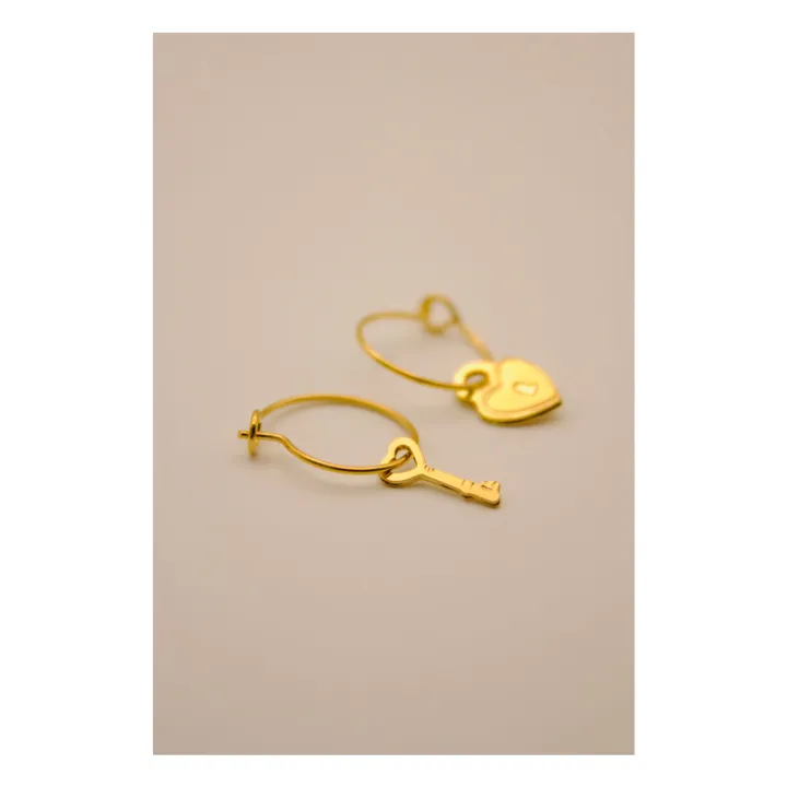 Créoles Secret Mini | Doré- Image produit n°0