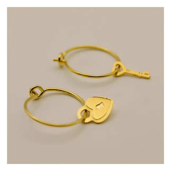 Asymmetrische Creolen Secret | Gold