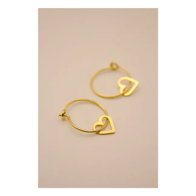 Corazones finos de Créoles | Dorado