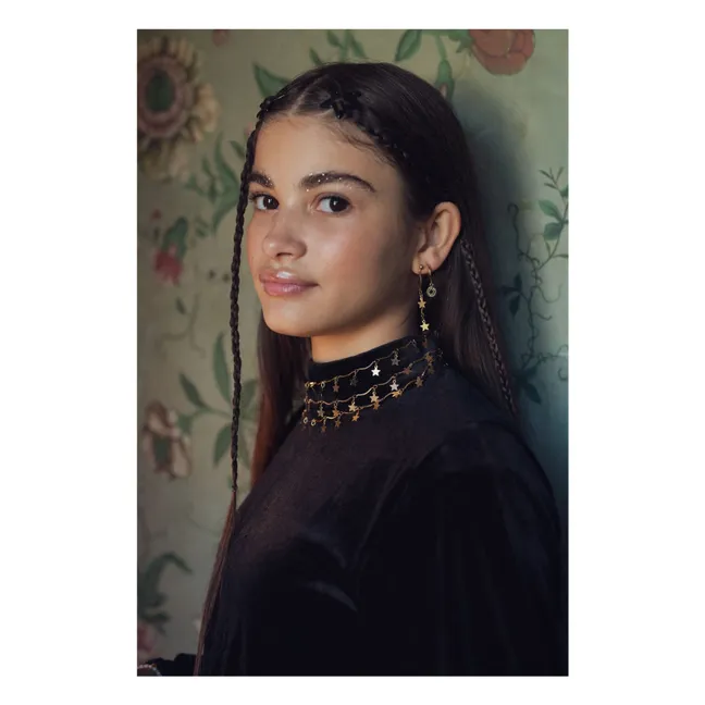 Boucles d'Oreilles Asymétriques Etoiles | Doré