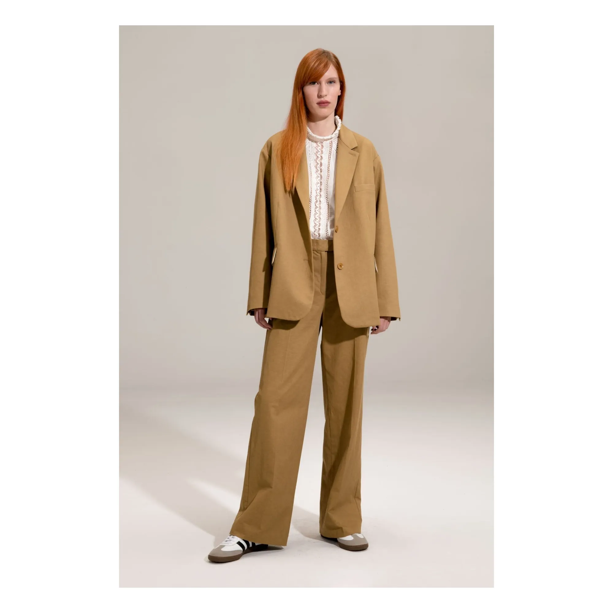 Bellepiece Camel Warsaw Pants Thick Canvas