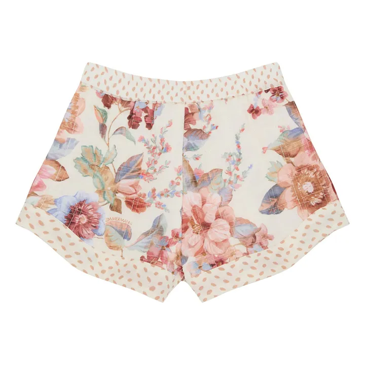 Short Awaken Fleuri | Ecru- Image produit n°0