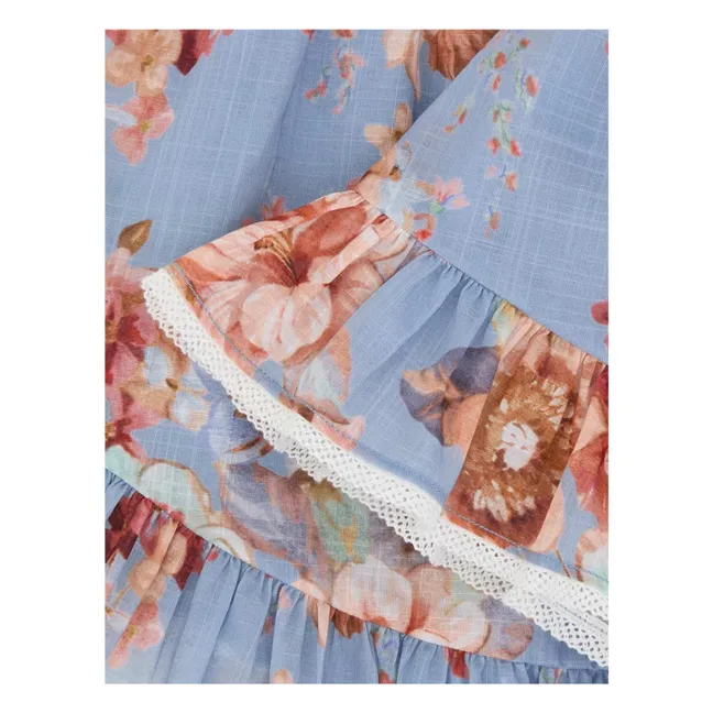 Robe Avaken Fleurie | Bleu