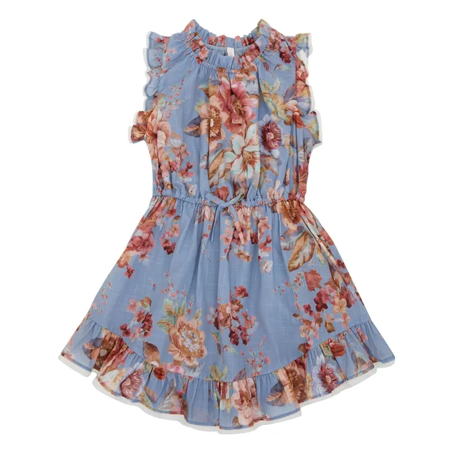 Robe Avaken Fleurie | Bleu