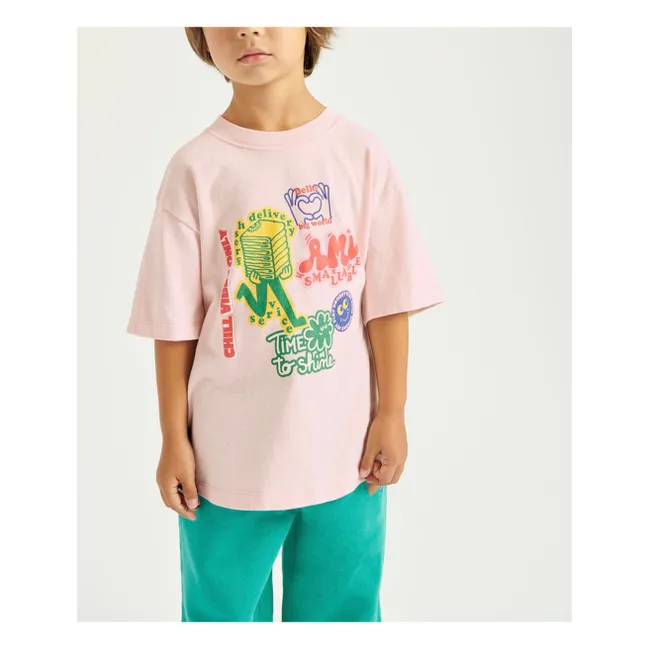 Colaboración de American Vintage X Smallable - Camiseta Ykobow | Rosa Pálido