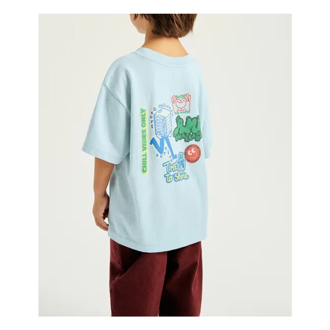 Colaboración de American Vintage X Smallable - Camiseta Ykobow | Azul Pálido