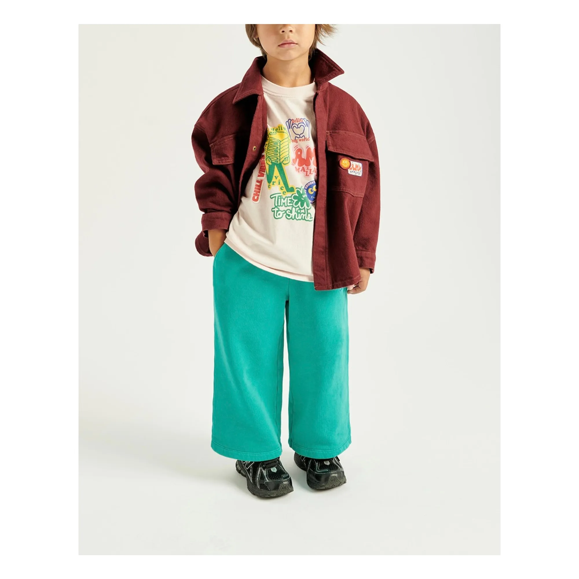 Collaboration American Vintage X Smallable - Jogger Izubird | Turquoise- Image produit n°1