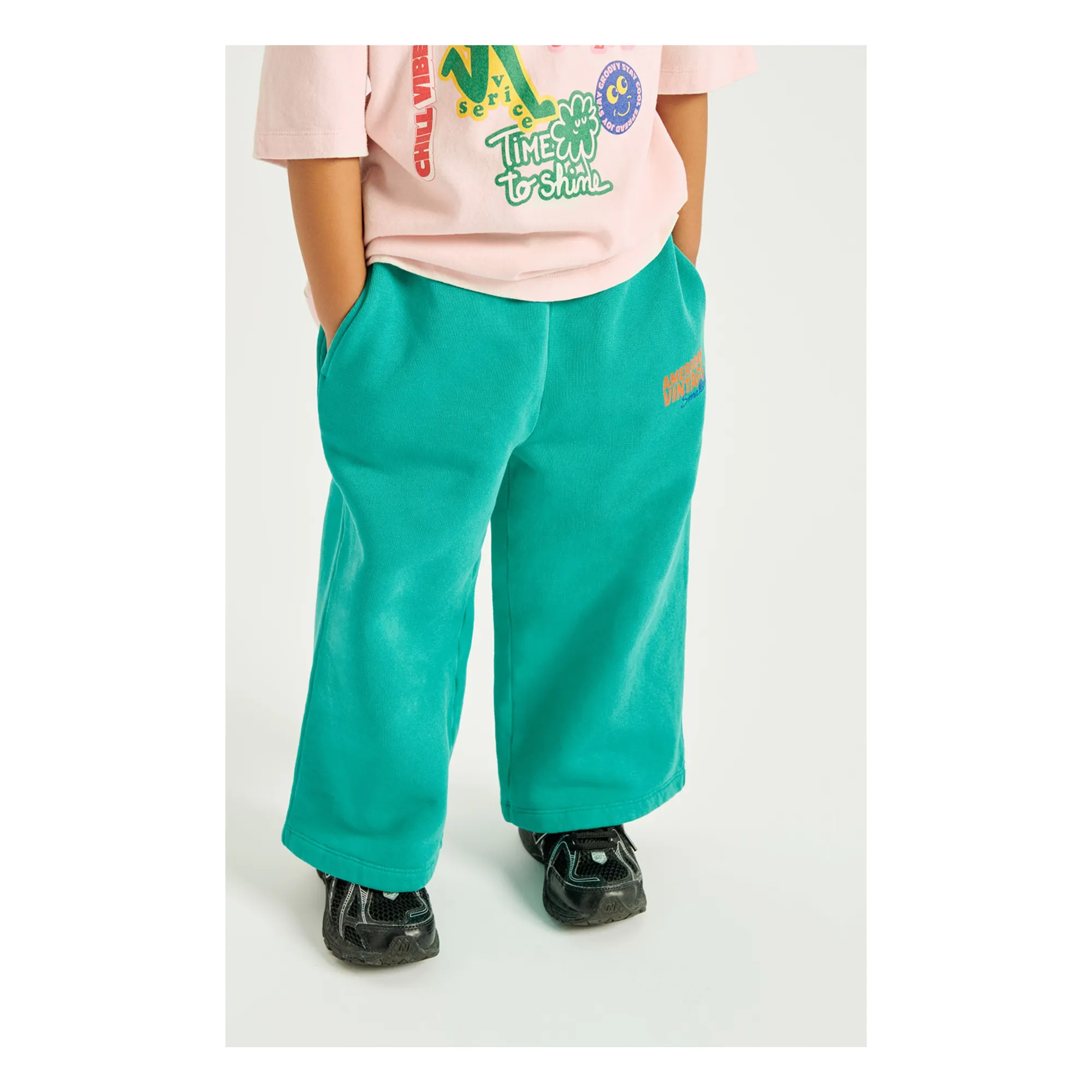 Collaboration American Vintage X Smallable - Jogger Izubird | Turquoise- Image produit n°2