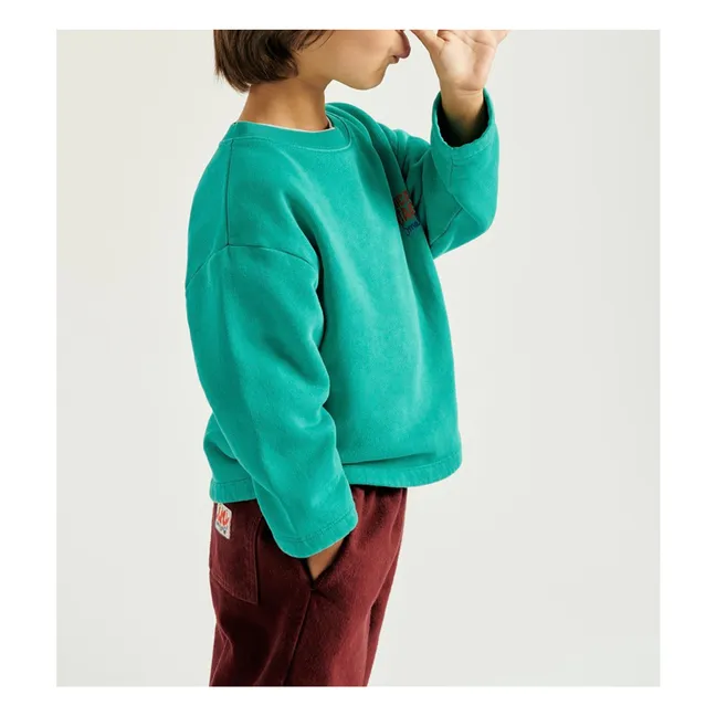 Colaboración de American Vintage X Smallable - Sudadera Izubird | Turquoise