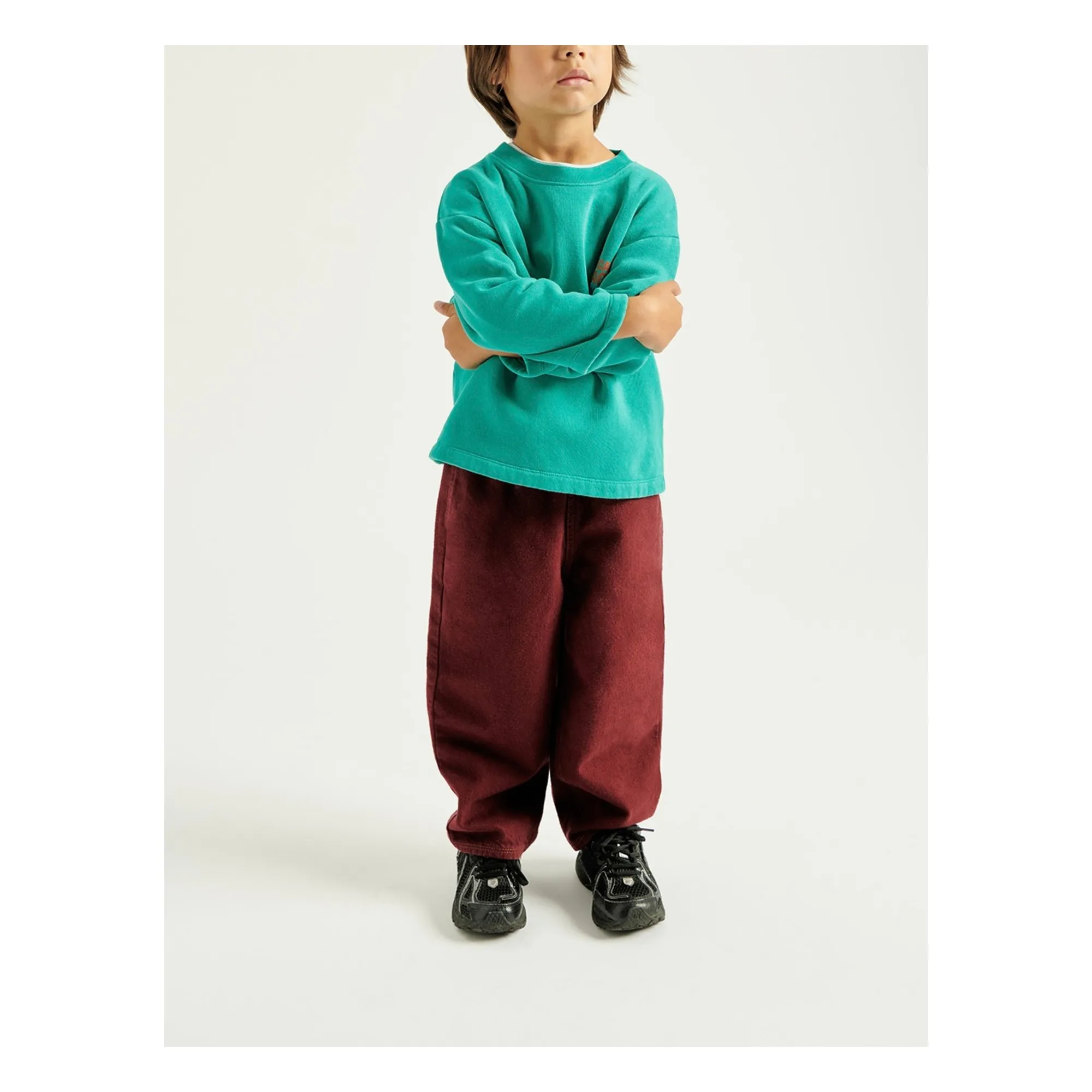 Collaboration American Vintage X Smallable - Sweat Izubird | Turquoise- Image produit n°7