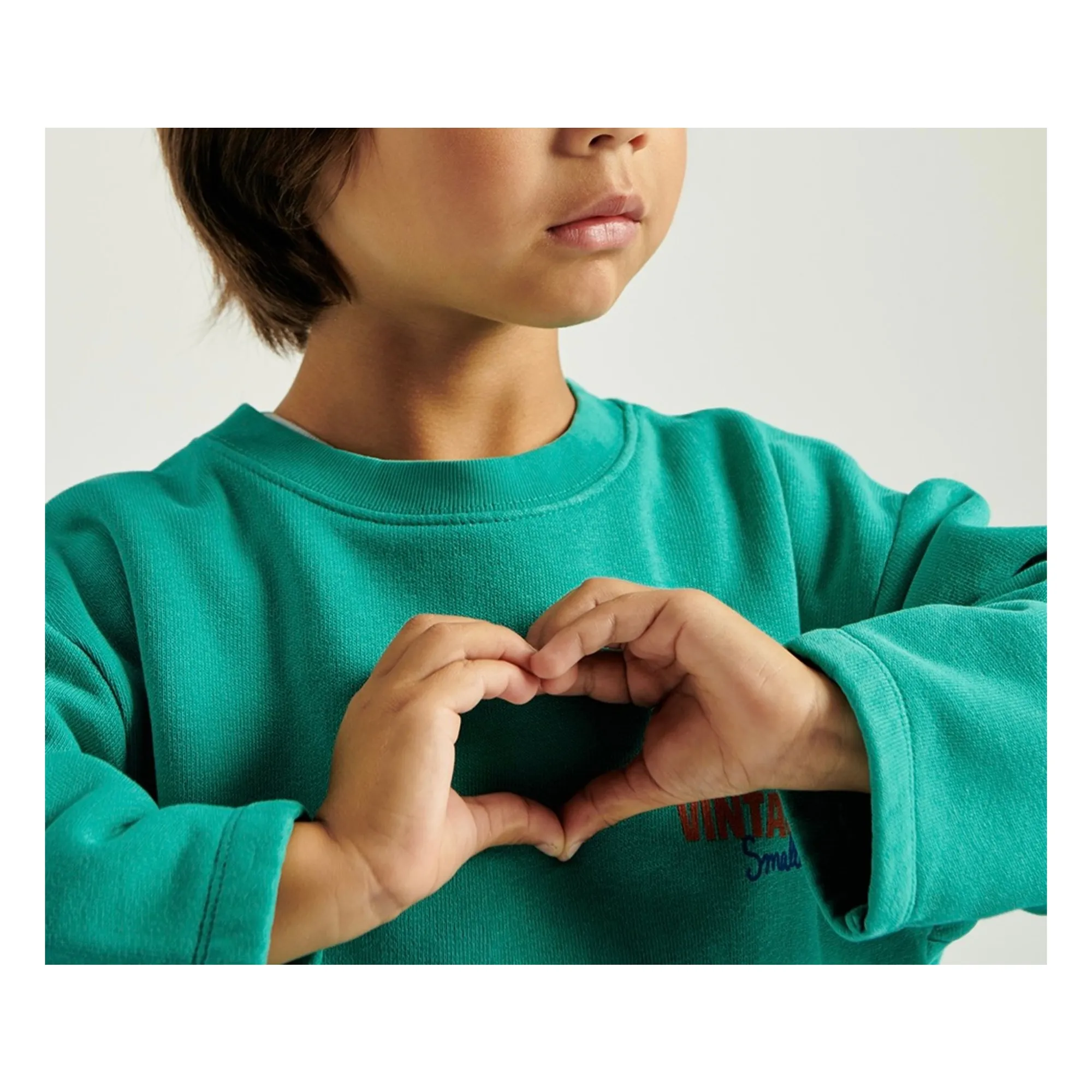 Collaboration American Vintage X Smallable - Sweat Izubird | Turquoise- Image produit n°6