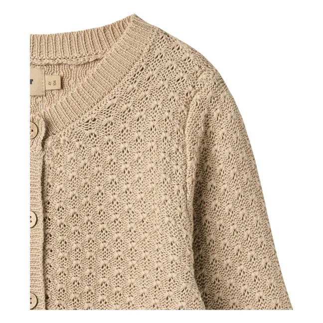 Magnella organic cotton cardigan | Ecru