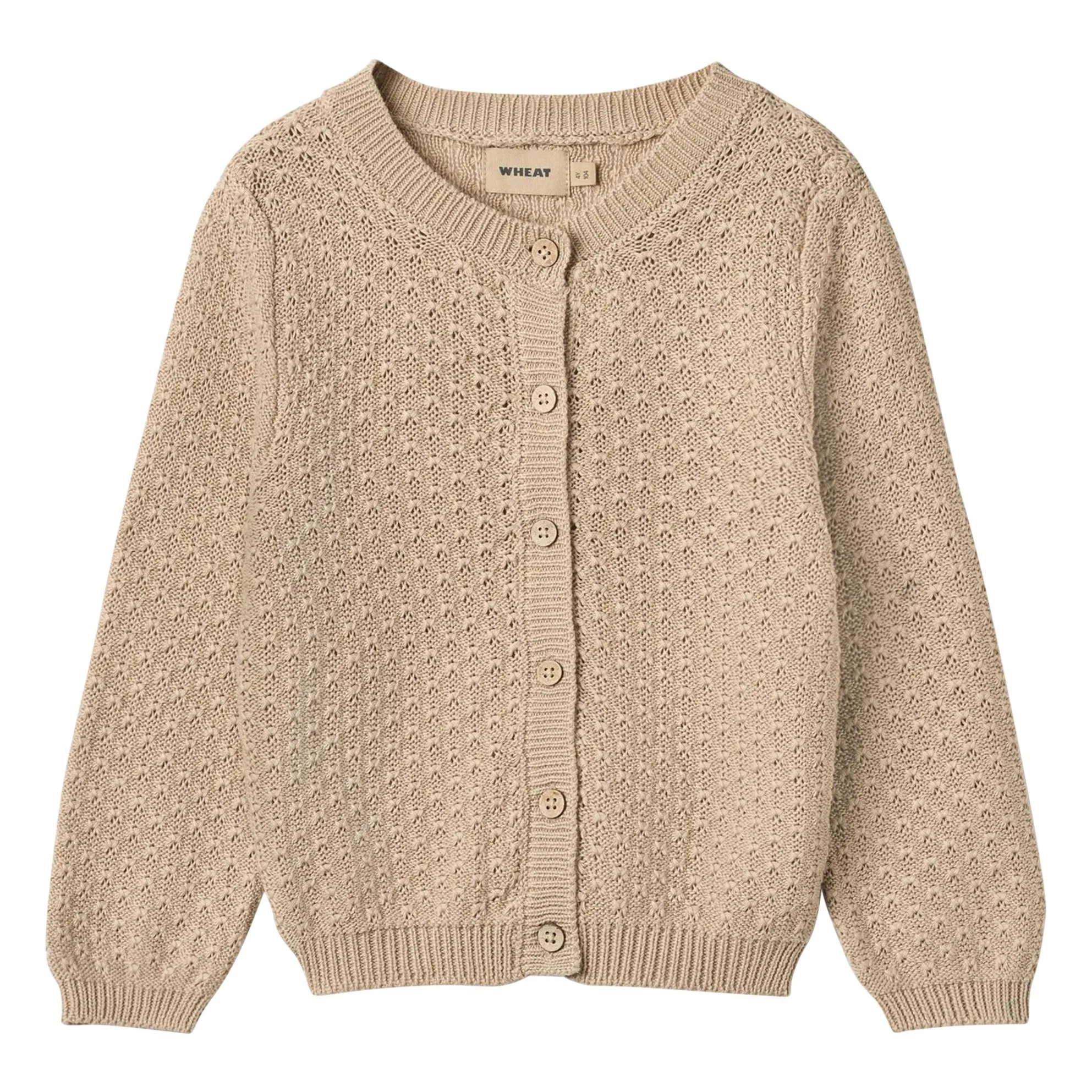 Wheat Ecru Magnella Organic Cotton Cardigan