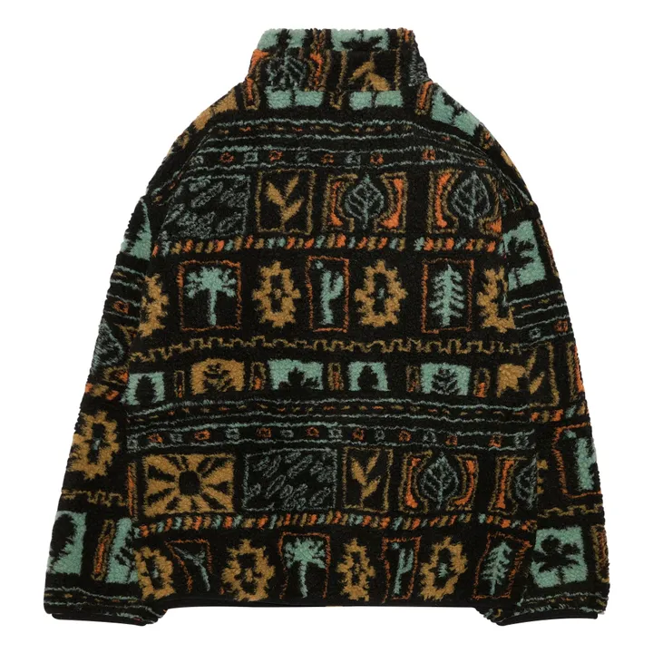 Veste Façon Sherpa Fluffy Jacquard | Noir- Image produit n°3