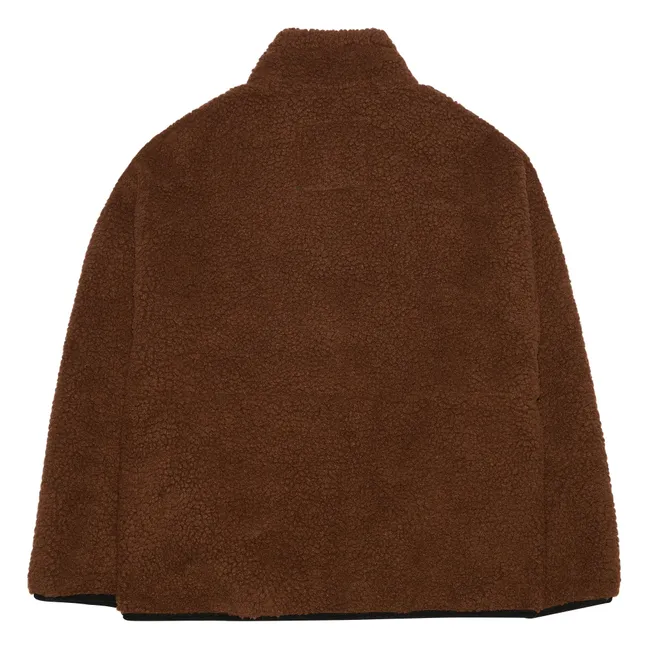 Fluffy Sherpa Fake Jacke | Braun
