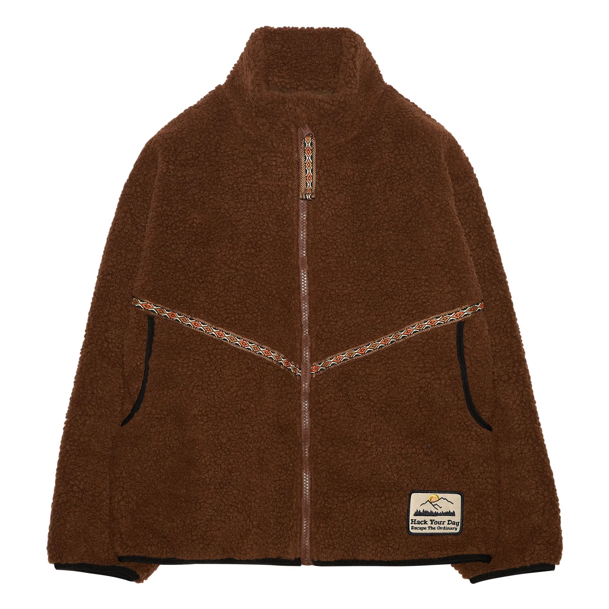 Hundred Pieces Brown Fluffy Sherpa Jacket