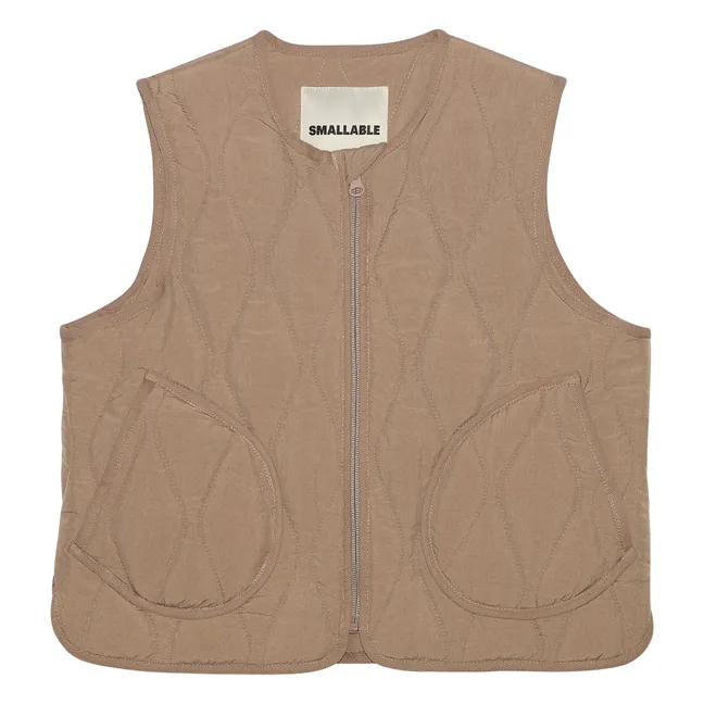 Veste Sans Manches Matelassée Cheer | Gris taupe