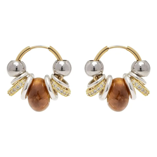 Hoops Ohrringe | Kamelbraun