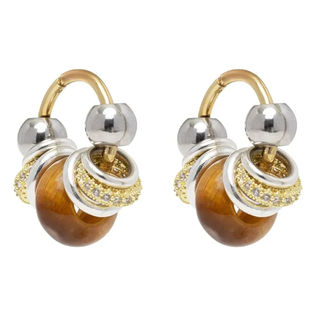 Boucles d'Oreilles Hoops | Camel