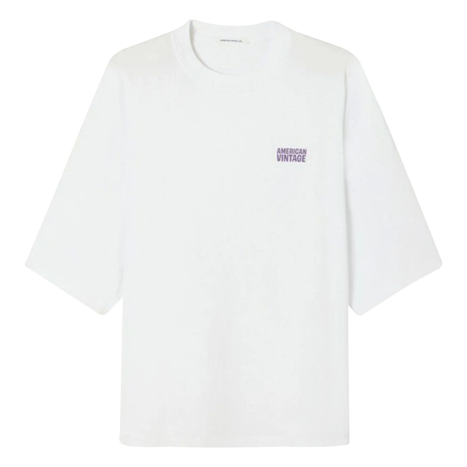 American Vintage Men's White Gixy Cotton T-Shirt