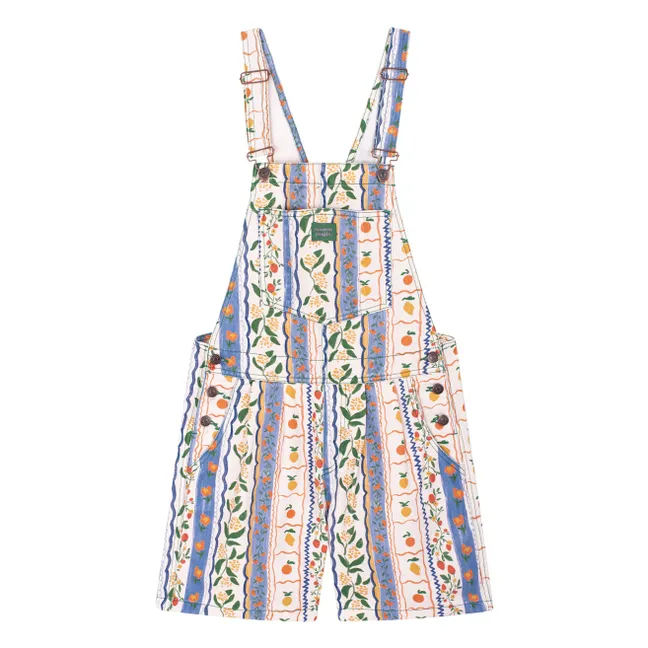 Salopette Courte Amalfi Fleurie - Collection Femme | Bleu