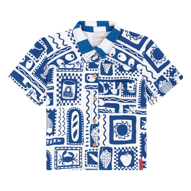 Positano Olives shirt - Women's collection | Blue