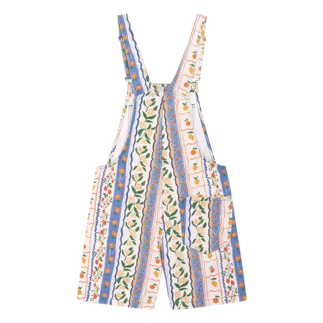 Salopette Courte Amalfi Fleurie - Collection Femme | Bleu