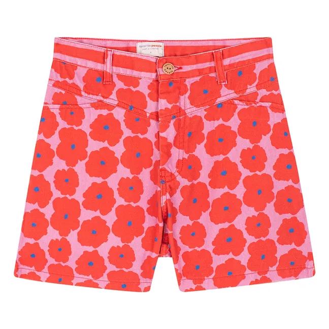 Short Napoli Fleuri - Collection Femme | Rouge