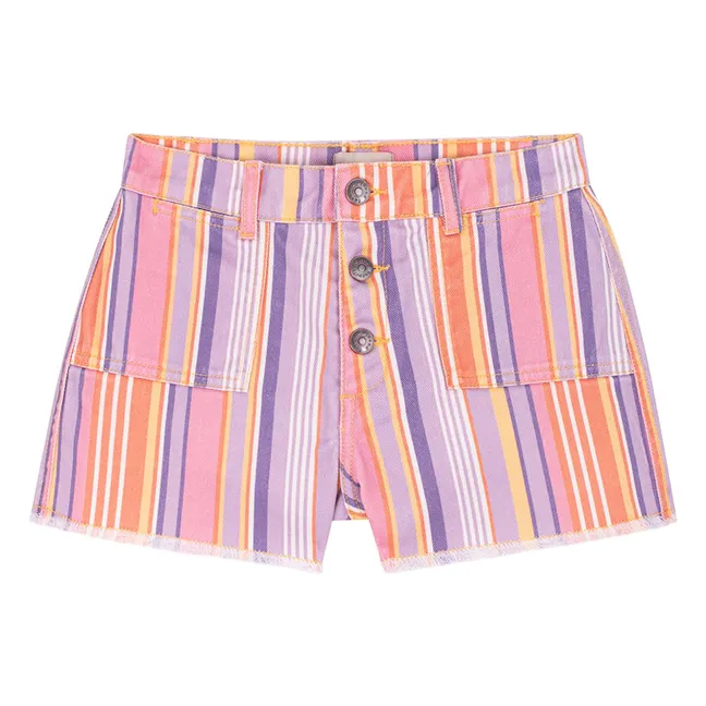 Pantalones cortos a rayas Ricotta | Violeta