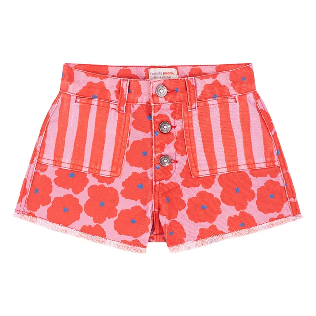 Pantalón corto Napoli Floral | Rojo